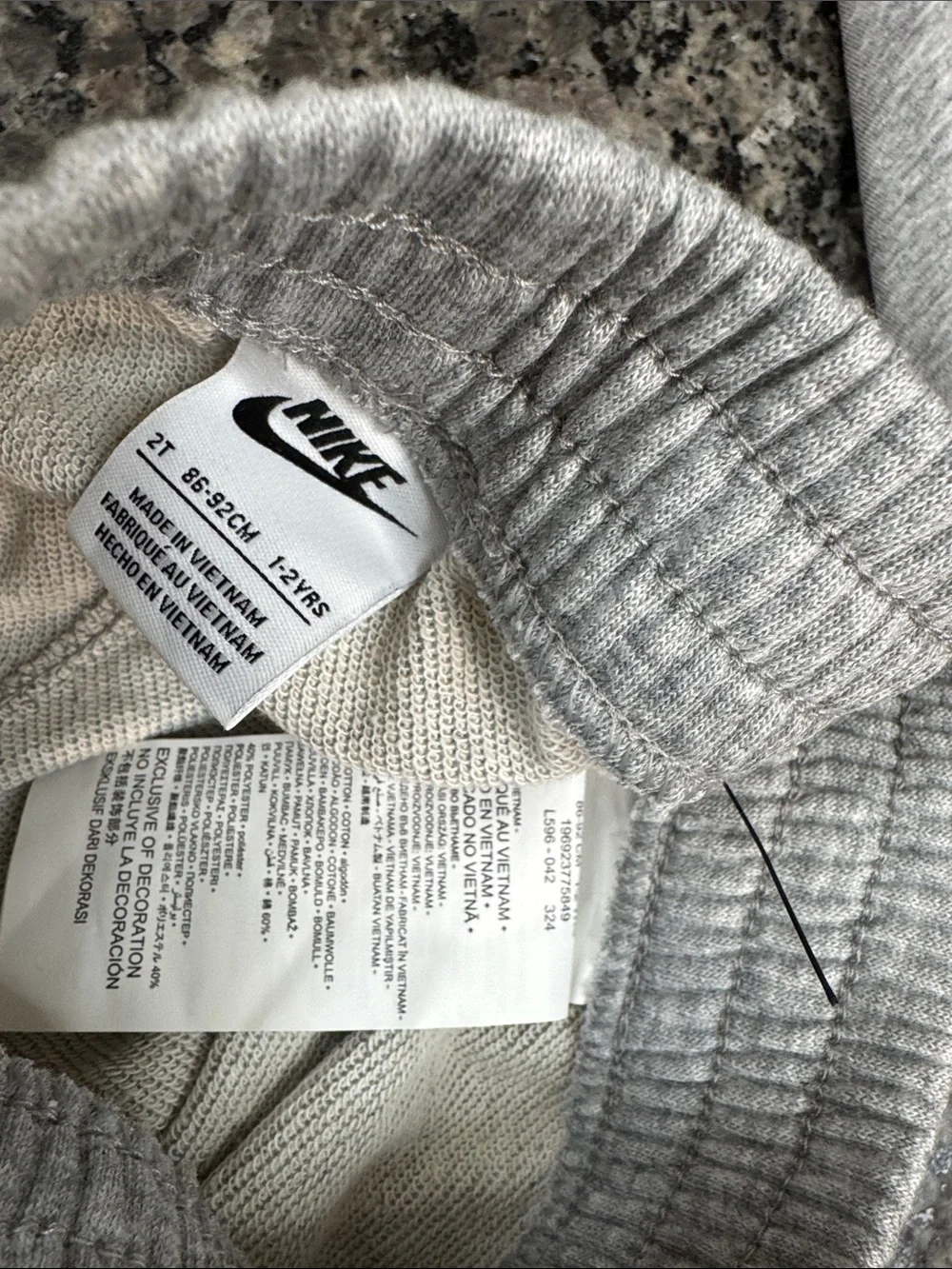 Nike Grey Heather Logo Tee and Shorts Set NWOT 2T - Picture 7 of 7